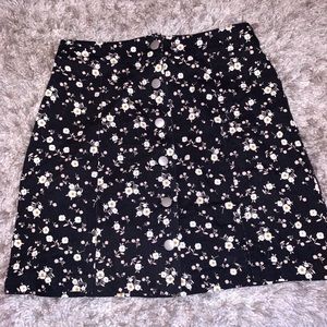 Floral button up skirt